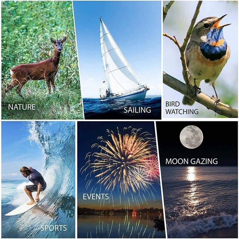 Royallure Bärbar HD Monokulärteleskop med Smartphonehållare och Stativ