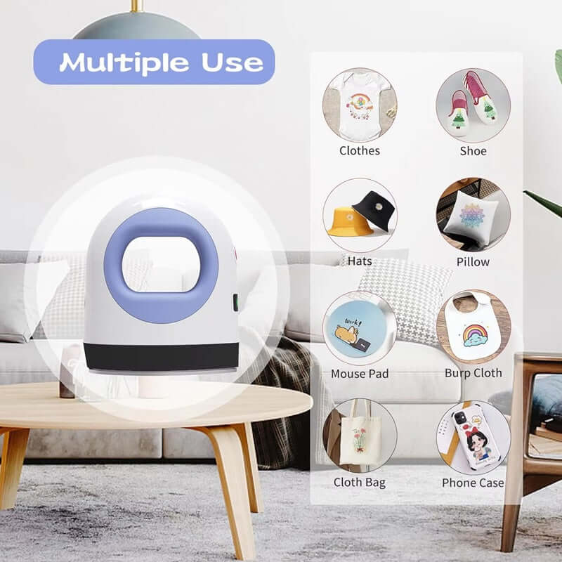 Royallure Bärbar Mini Värmepressmaskin – 85 W Kompakt Hantverkspress för Tröjor & DIY Gåvor