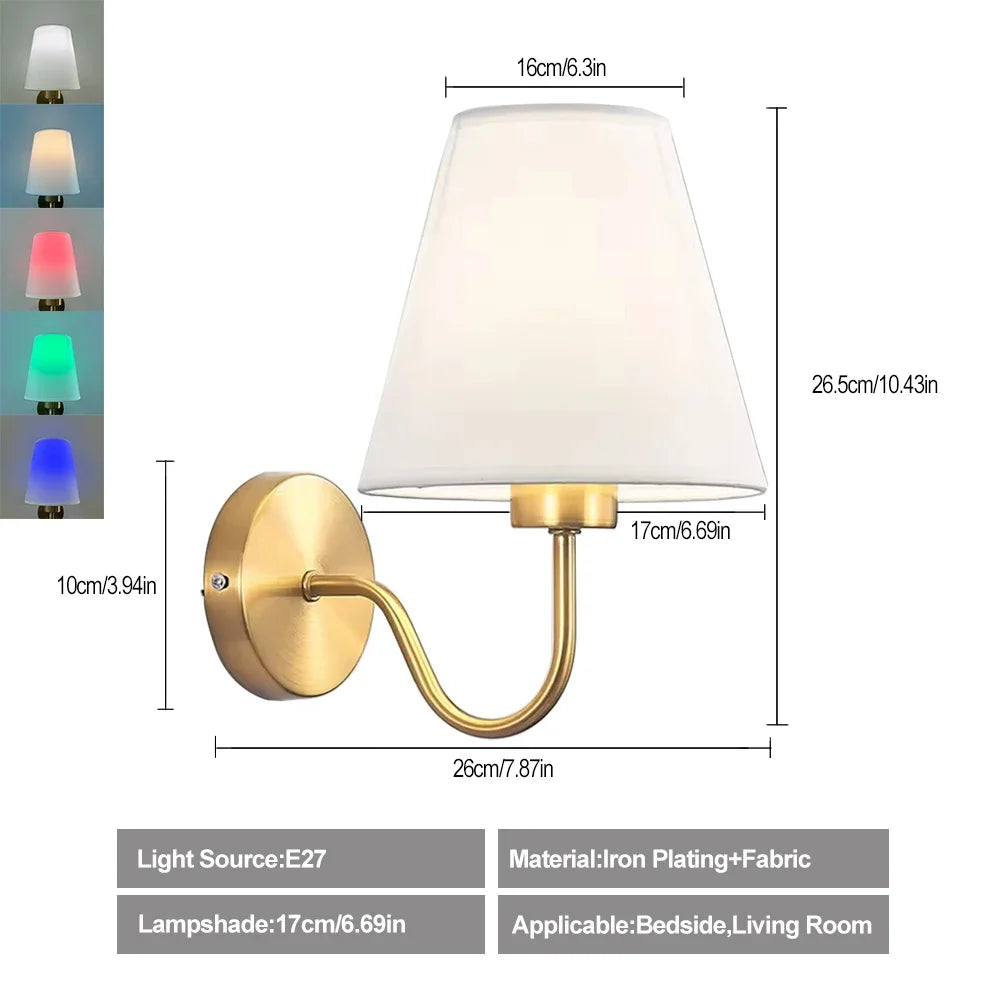 Royallure Retro Uppladdningsbar Vägglampa med RGB-lampa, Trådlös LED-belysning