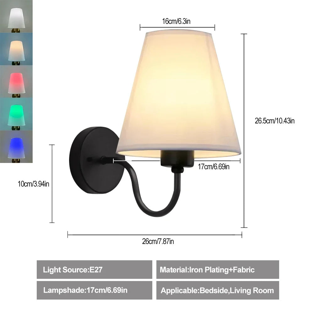 Royallure Retro Uppladdningsbar Vägglampa med RGB-lampa, Trådlös LED-belysning