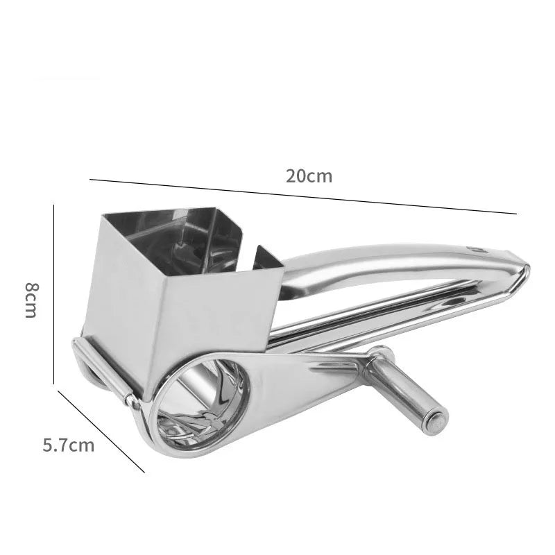 Royallure Rostfritt Stål Ost Rive med 3 Utbytbara Blad — Ergonomisk Köks Gadget
