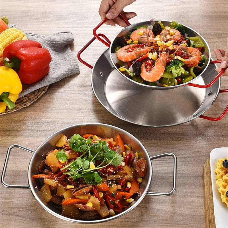 Royallure Rostfritt Stålkokkärl och Stekpanna med Dubbel Handtag Kökstallrik