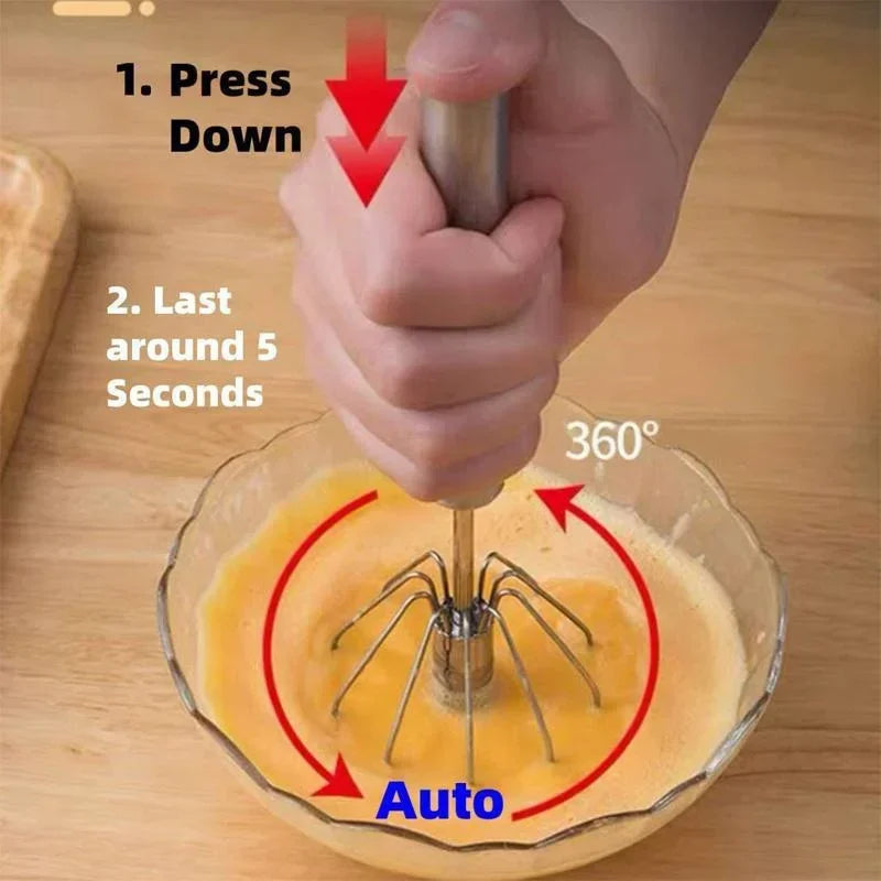 Royallure Rostfritt Stål Halvautomatisk Visp Blender 10/12/14 tum Ägg & Mjölk Skummare