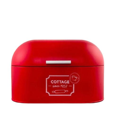 Royallure Vintage-Style Galvanized Iron Bread Box with Hinged Lid – Retro Bänkdisk Organisator