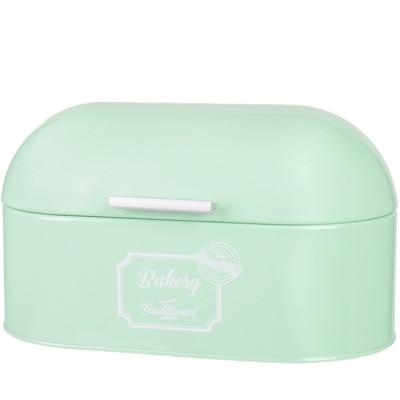 Royallure Vintage-Style Galvanized Iron Bread Box with Hinged Lid – Retro Bänkdisk Organisator