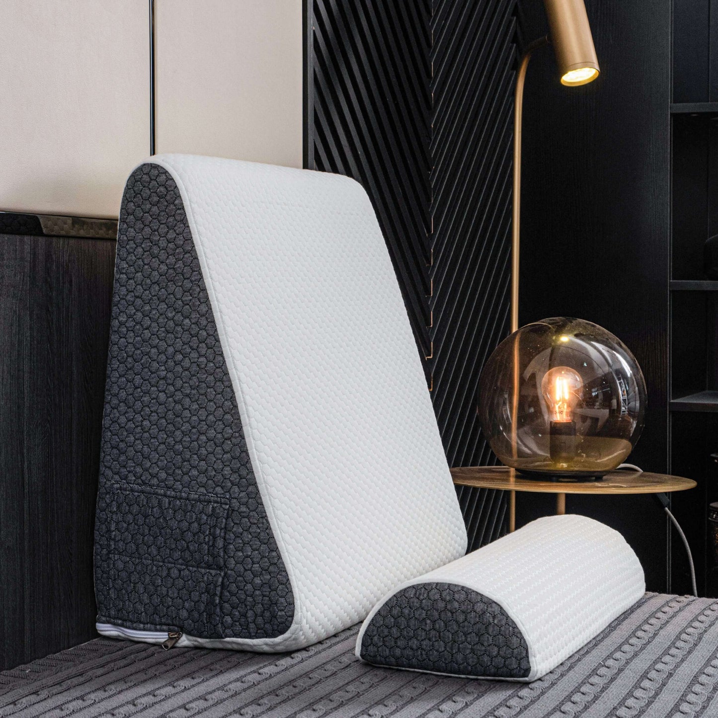 Royallure Deluxe Lutande Reflux Kudde – Minnesskum, Svalkande Överdrag, Multi-Stöd