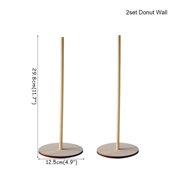 Royallure Trä Donut Ställ och Hållare för Att Visa Donuts, Muffins och Desserter
