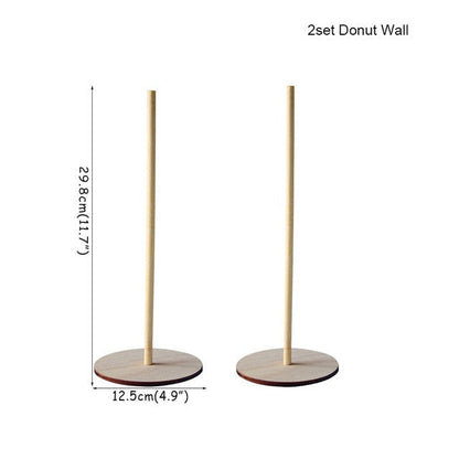 Royallure Trä Donut Ställ och Hållare för Att Visa Donuts, Muffins och Desserter