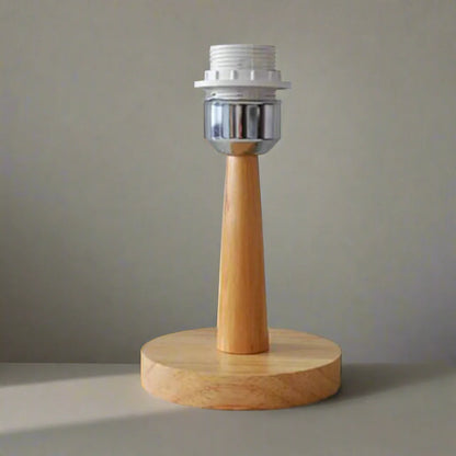 Royallure Trä Bordslampa Bas med E27 Fäste &amp; På/Av Switch för Hemljus