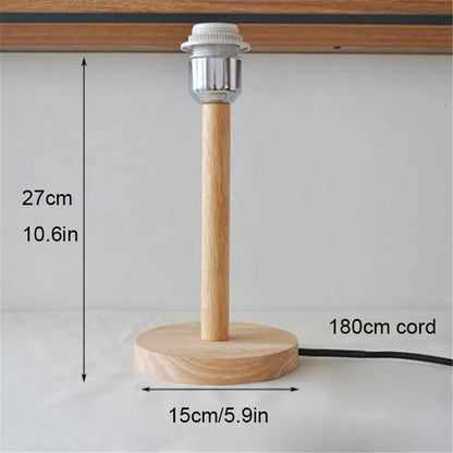 Royallure Trä Bordslampa Bas med E27 Fäste &amp; På/Av Switch för Hemljus