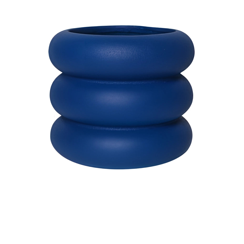 Rund keramik växtkruka &quot;Round Rolls&quot; – Elegant inomhuskruka i olika storlekar