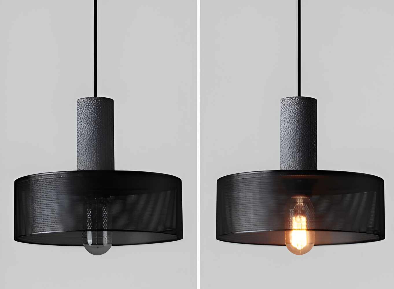 RusticLume Lampa | Svart industrisk pendellampa, höjdjusterbar &amp; modern