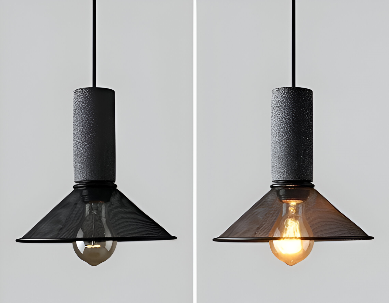 RusticLume Lampa | Svart industrisk pendellampa, höjdjusterbar &amp; modern
