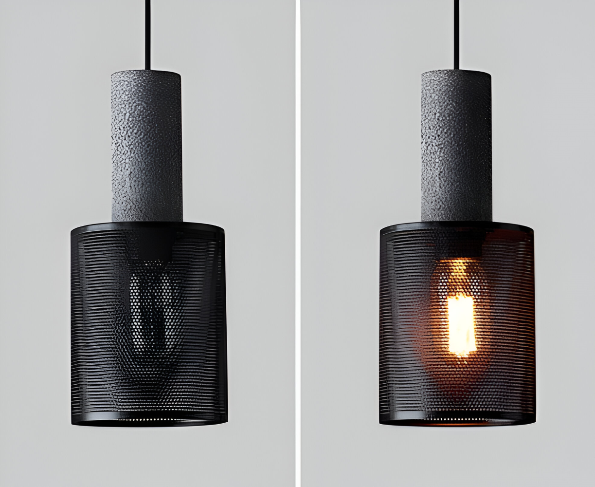 RusticLume Lampa | Svart industrisk pendellampa, höjdjusterbar &amp; modern