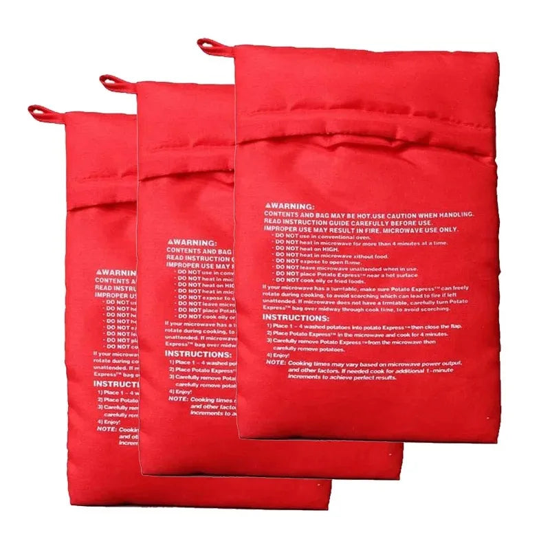 Carvallo-Kartoffelbeutel QuickTato | För ugnspotatis på 4 minuter | Återanvändbar & Tvättbar | 19 × 25 cm