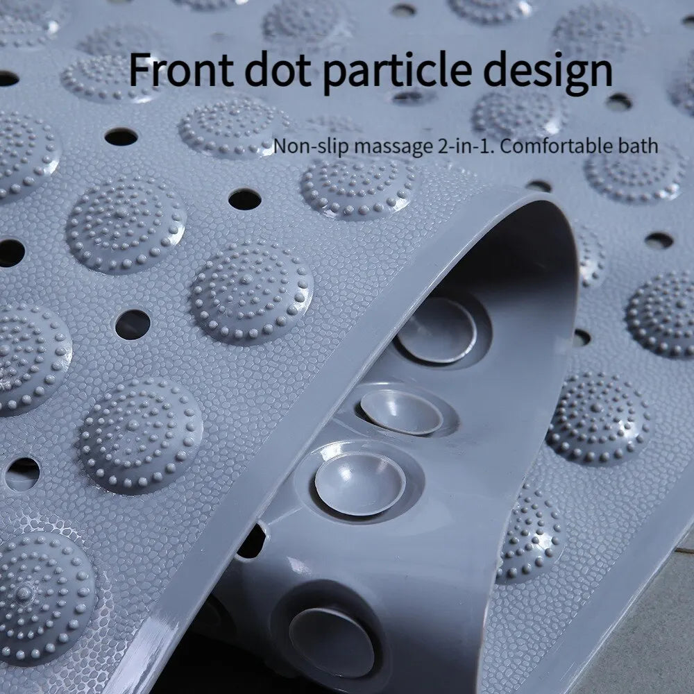 Carvallo Relax Dusch- & Badkar matta | Rutschfast med sugkoppar | Håldesign & Massageyta | 36 × 70 cm | PVC