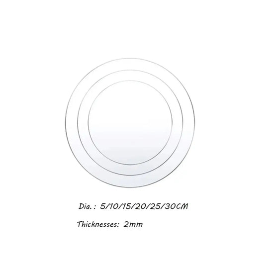 Carvallo Akryl Tårtspade | Transparent & Stabil | 2 mm Tjocklek | För Tårnpresentation & Transport