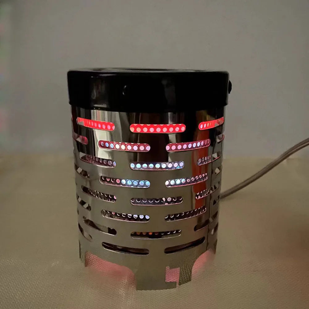 Carvallo Bärbar Mini-Gassvärmare för camping | Robust värmeskydd av rostfritt stål | Utomhussvärmarhuvud för gasolkök 14 × 12 cm