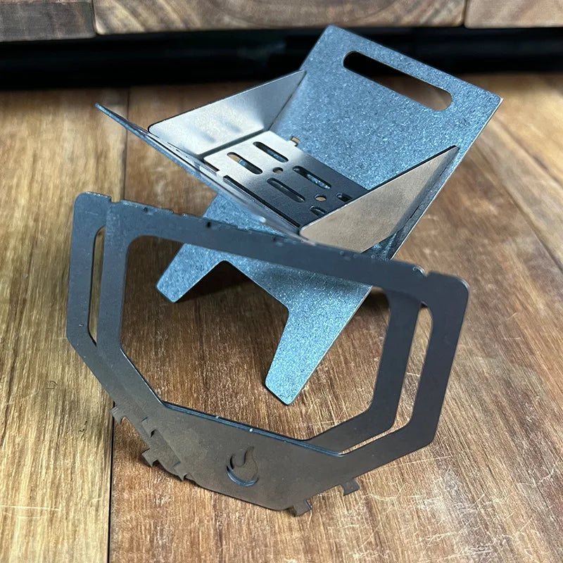 Carvallo Essence Mini-aromatermisk ugn av titanlegering | Fällbar alkoholugn & rökelsehållare för camping & hem – Ultralätt & bärbar