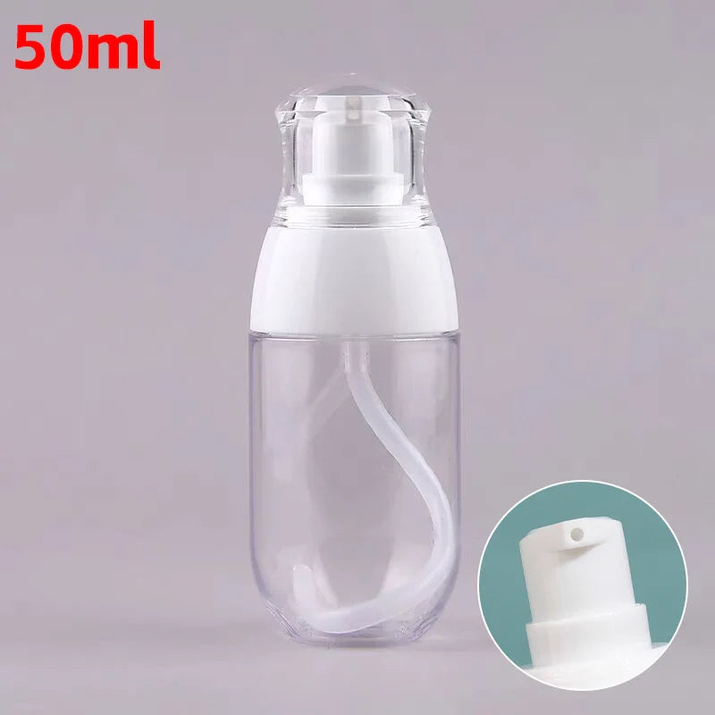 Carvallo Återfyllbar pumpflaska i plast | 50 ml / 150 ml resebehållare för schampo, lotion & kosmetik | Lätt, läckagesäker & återanvändbar