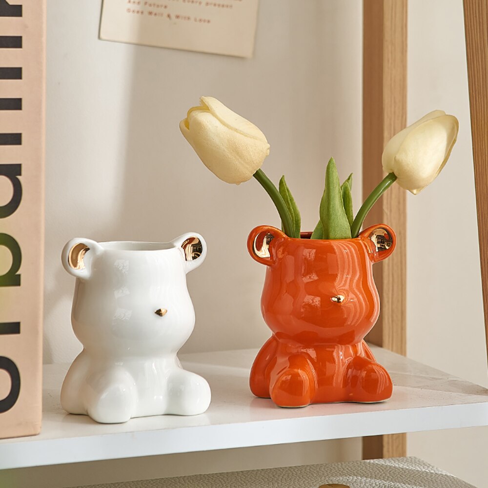 NordicBear - Legendariska keramiska björnvaser för att lägga till charm till vilket rum som helst