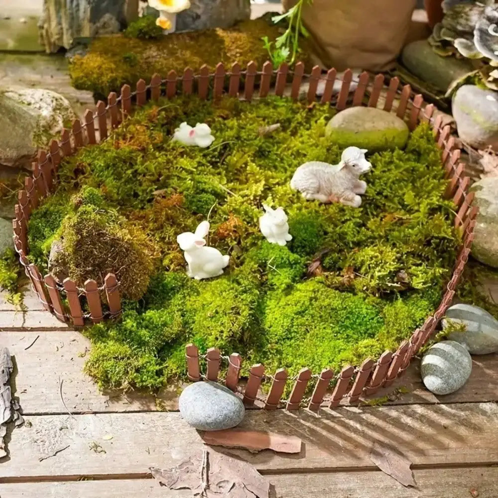 Carvallo Miniature Wooden Fence for Fairy Garden &amp; Decor | 1 Piece | For Flower Pots, Mini Landscapes &amp; Room Decor | Natural Decor for Home &amp; Garden