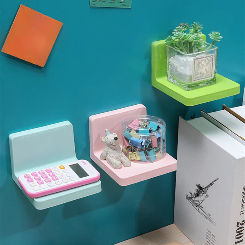 Carvallo FlexMount Vägghylla Multifunktionell | Självhäftande & Borfria | För Bad, Kök & Vardagsrum | Ideal för Tvål, Fjärrkontroll, Nycklar