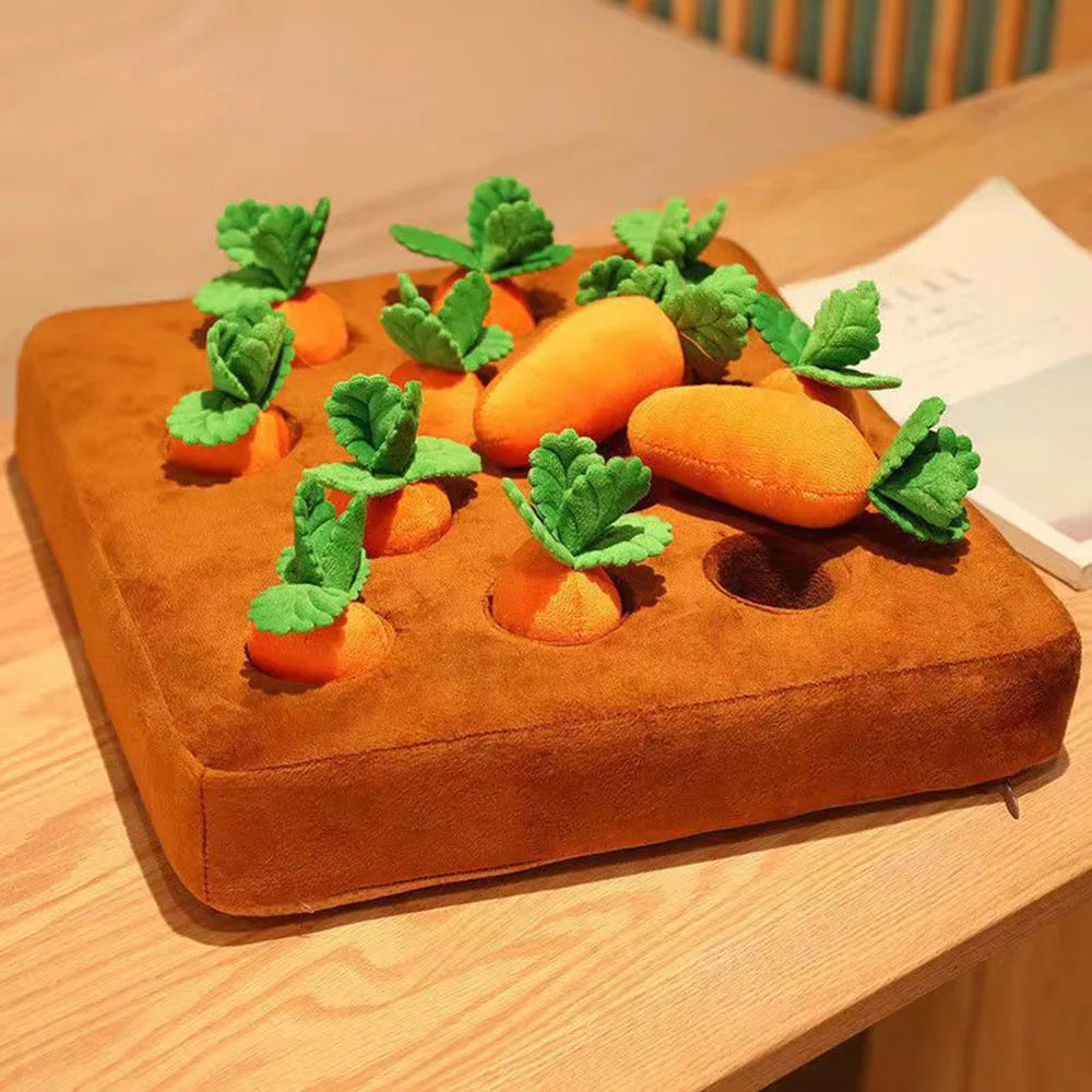 Interaktiv Plush Morots Hundleksak - Morots Snuffle Mat för Hundar