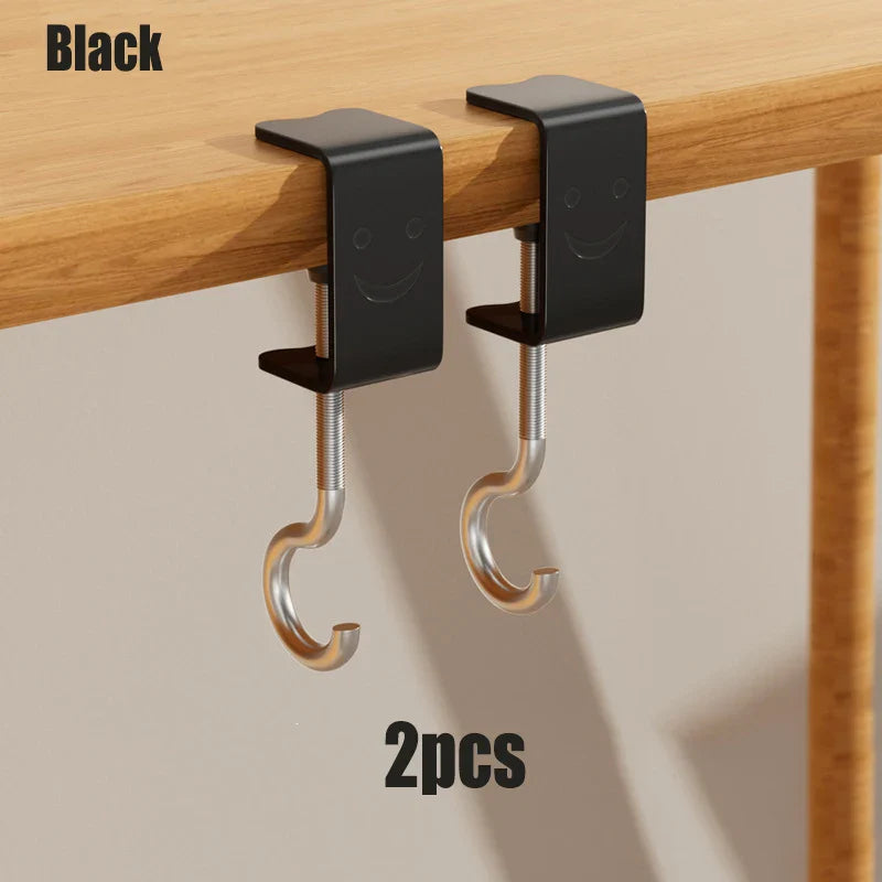 Carvallo Justerbar Skrivbordskrok | Utan borrning | Bärbar & Multifunktionell | För väskor, hörlurar & tillbehör