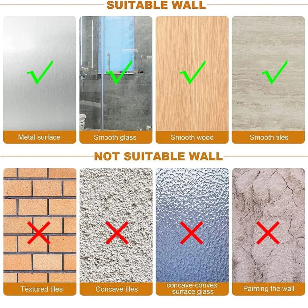 Carvallo Självhäftande Väggkrokar i Rostfritt Stål | Tung belastning | Utan borrning | För bad, kök & garderob