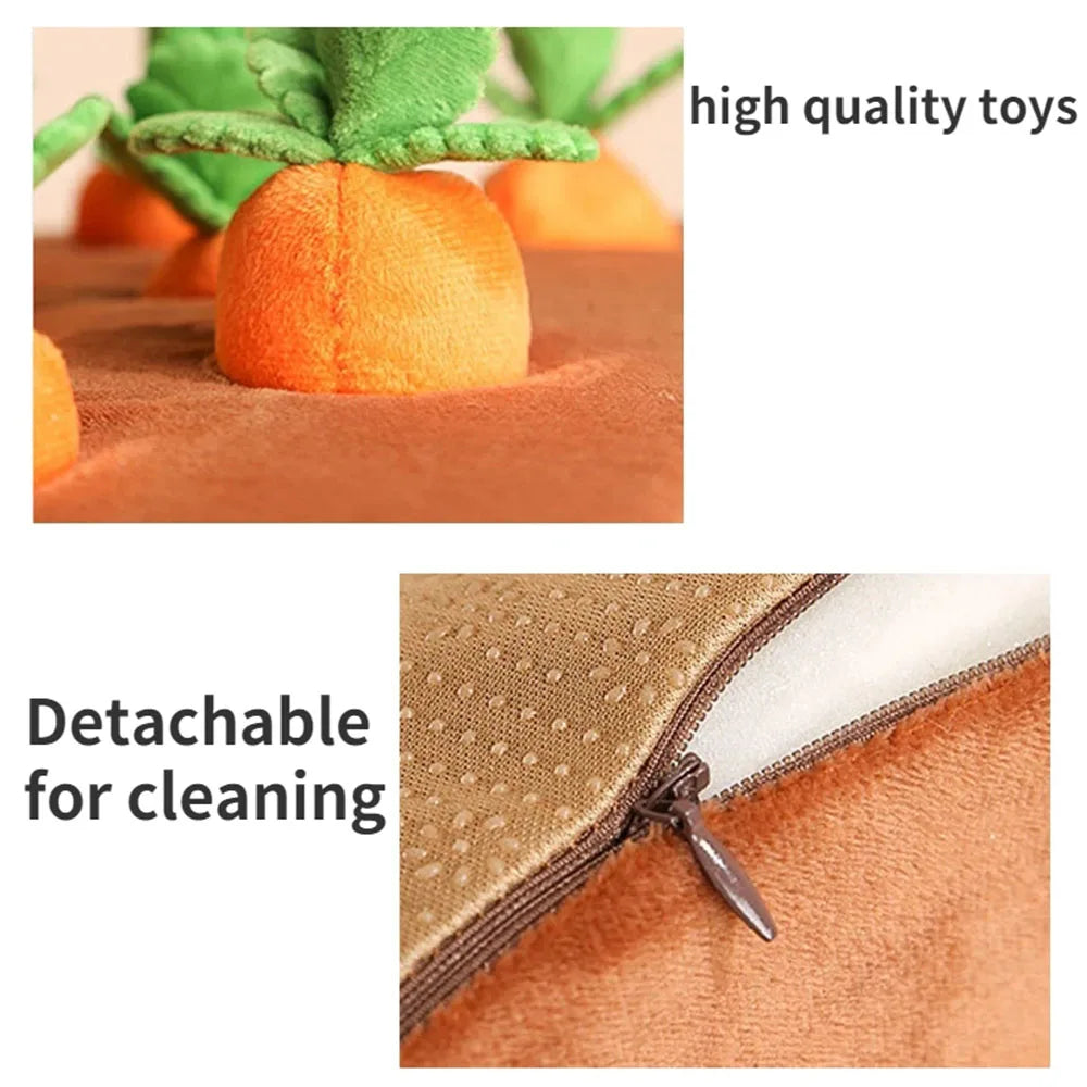 Interaktiv Plush Morots Hundleksak - Morots Snuffle Mat för Hundar