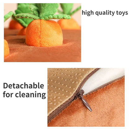 Interaktiv Plush Morots Hundleksak - Morots Snuffle Mat för Hundar