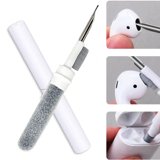 Carvallo Cleanear ProKit | För AirPods & In-Ear-hörlurar | 3-i-1 borste, svamp & spets | För hygienisk djup rengöring