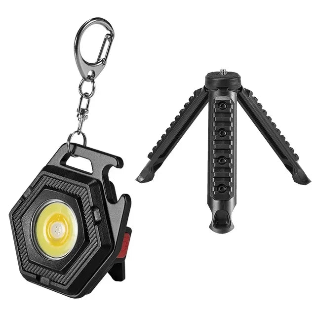 Carvallo Mini LED Campinglampa | USB-C Uppladdningsbar | COB-Arbetslampa med magnetfot | 7 Ljuslägen &amp; IP64 Vattenskydd