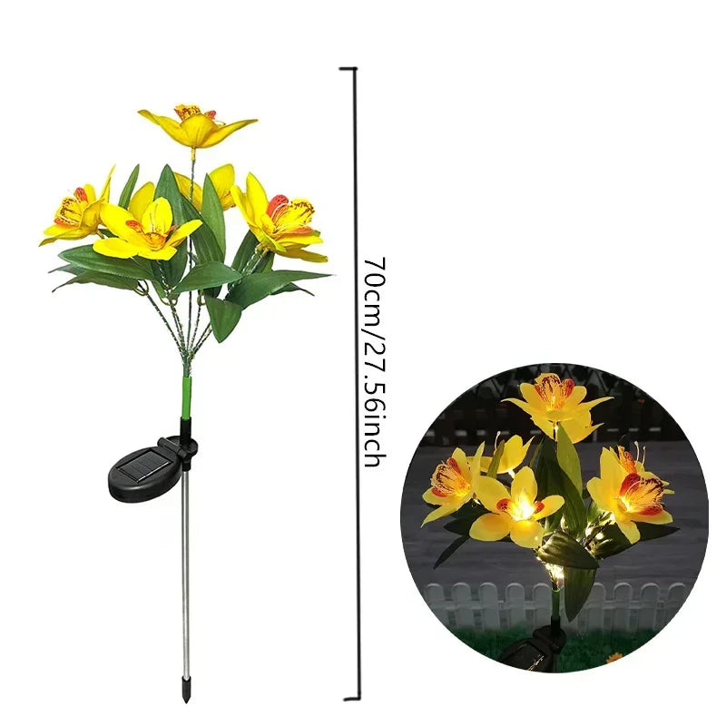 Carvallo OrchidLight Soliga orkidéer trädgårdslampa | LED-landskapsljus | Vattentät & Dekorativ | För trädgård, väg & balkong