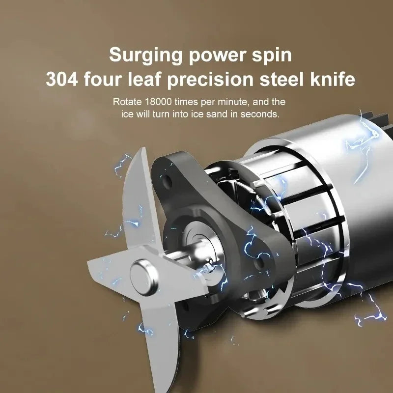 Carvallo Smoothie-Mixer JuicyGo Z05 | 400 ml | 18.000 o/min | 5-blades system | USB-laddning | BPA-fri