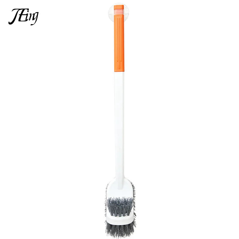 Carvallo WC-borste | Dubbelsidig toalettborste med långt handtag | Djup rengöring & Hygienisk | Platsbesparande hängande