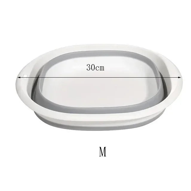 Carvallo Fällbar Tvättskål i plast | 38 cm Diameter | Platsbesparande & bärbar | För bad, kök, baby & utomhus