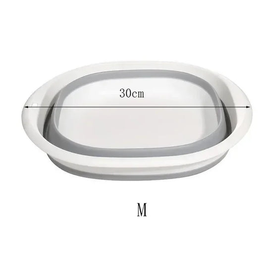 Carvallo Fällbar Tvättskål i plast | 38 cm Diameter | Platsbesparande & bärbar | För bad, kök, baby & utomhus