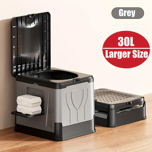 Carvallo Campingtoalett Camploo XL | Bärbar med lock | Extra Stor & Stabil | För Utomhus, Resa & Båt