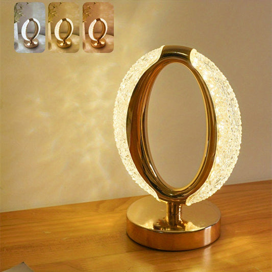 Carvallo - Uppladdningsbar kristallbordslampa med justerbara ljuslägen