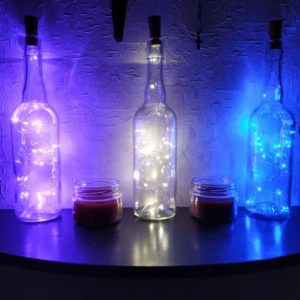 LED ljusslinga för flaskor – dekoration-ljus med tråd för kreativ belysning och DIY-projekt