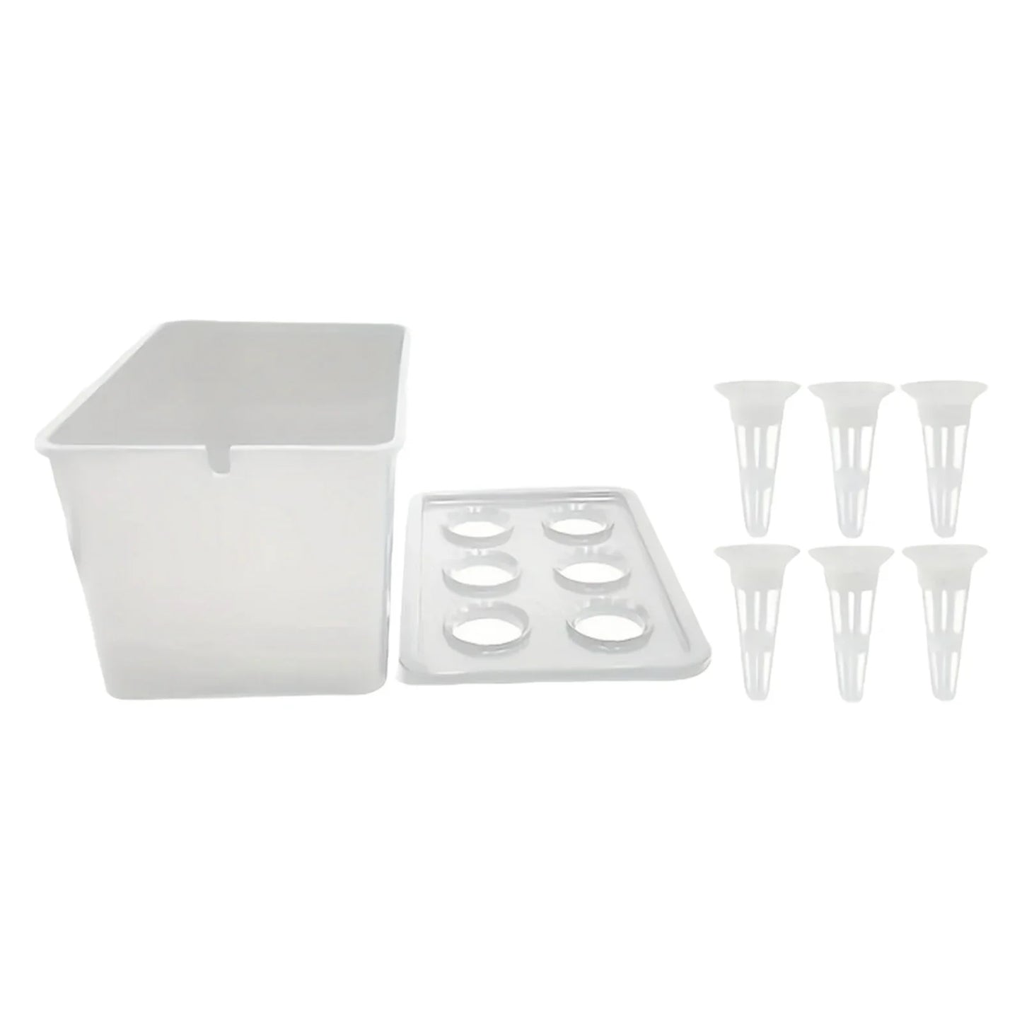 Carvallo Indoor-Grow-Set Hydroponiskt växtsystem för inomhusbruk | Självvattnande mini-växthus | 12×18×10,5 cm | För örter & sticklingar