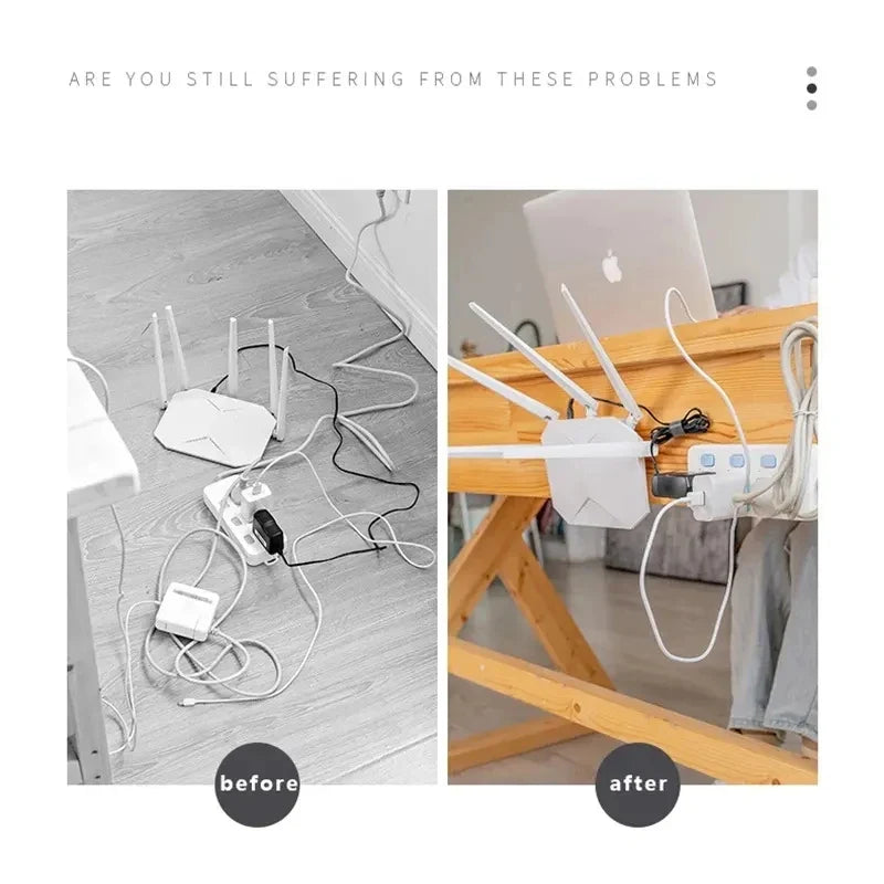 Carvallo Kabelhållare 5-pack | Självhäftande & Återanvändbar | Transparent & Stark fäste | För Vägg & Skrivbord