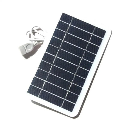 Carvallo Mobiler Solpanel 5V 2W | USB Laddare | För Powerbank, Smartphone &amp; Utomhus Camping