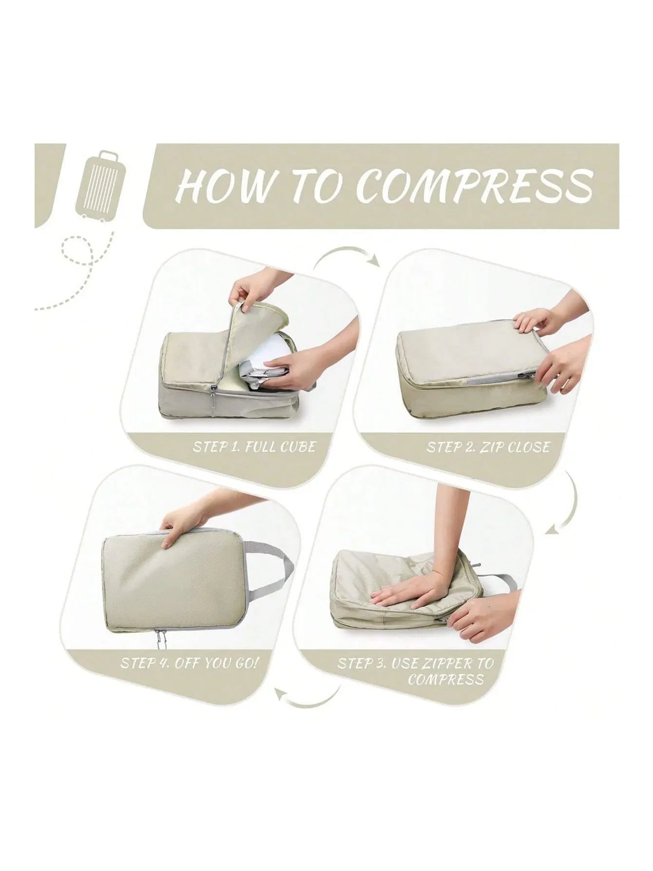 Carvallo-förvaringsväska PackEase | Kompakt & Mångsidig | För Kläder, Skor & Kosmetik | Platsbesparande & Robust