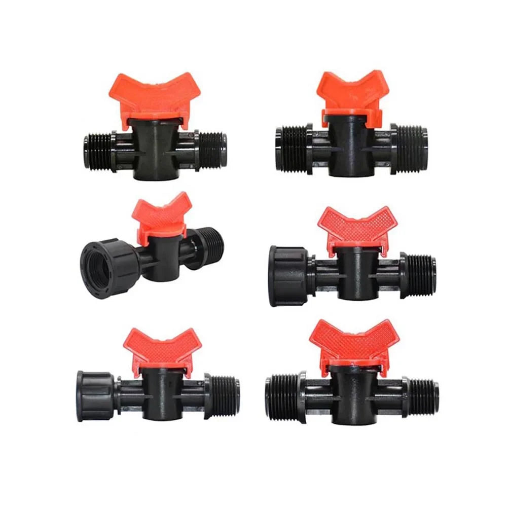 Carvallo FlowTura ConnectPro | Mini-kula ventil med slanganslutning och gänga | För trädgård, PE-slang och droppbevattning