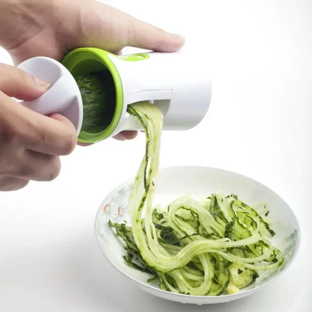 Carvallo Spiral Cutter | For Vegetables & Cheese | Manual & Compact | Stainless Steel & BPA-free Plastic