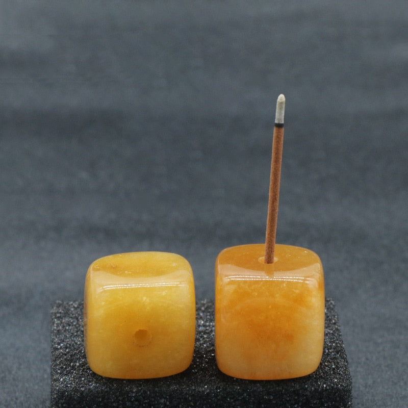 Carvallo Edelstein Rökelsehållare | Spirituell energi & estetik | Healande stenar med effekt | Handgjord av natursten