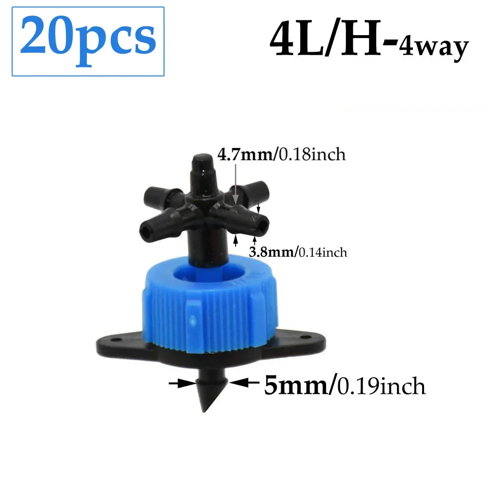 Carvallo Cross Connector | 2-Way Arrow Connection | For 3 mm & 5 mm Hoses | Drip Irrigation Systems